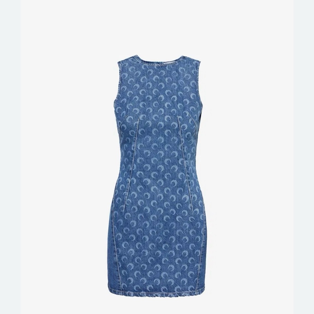Blue Sleeveless Denim dress